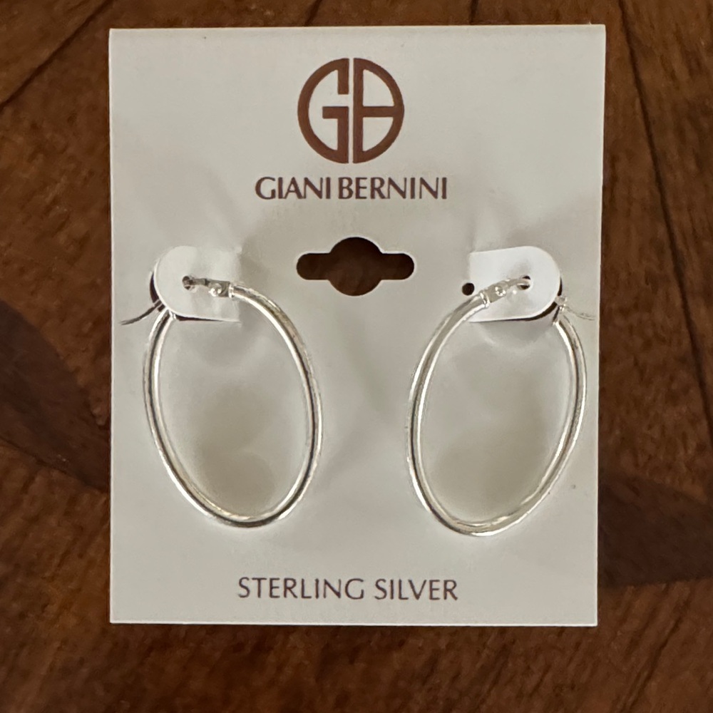 Giani Bernini Silver Oval Earrings